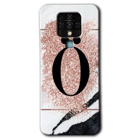 Tecno Camon 16 Pembe Mermer Desenli Ö Harfi Baskılı Uyumlu Silikon Kılıf