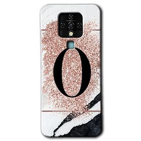 Tecno Camon 16 Pembe Mermer Desenli Ö Harfi Baskılı Uyumlu Silikon Kılıf