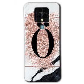 Tecno Camon 16 Pembe Mermer Desenli Ö Harfi Baskılı Uyumlu Silikon Kılıf