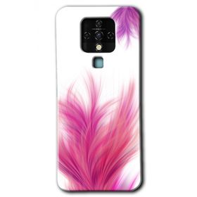Tecno Camon 16 Pembe Tüy Baskılı Uyumlu Silikon Kılıf
