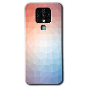Tecno Camon 16 Polygon Graident 3 Baskılı Uyumlu Silikon Kılıf