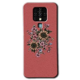 Tecno Camon 16 Retro Çiçek Baskılı Uyumlu Silikon Kılıf