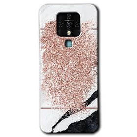 Tecno Camon 16 Simli Mermer Baskılı Uyumlu Silikon Kılıf