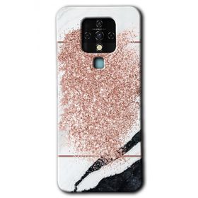 Tecno Camon 16 Simli Mermer Baskılı Uyumlu Silikon Kılıf