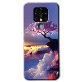 Tecno Camon 16 Spots Lilac Baskılı Uyumlu Silikon Kılıf