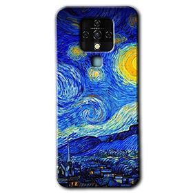 Tecno Camon 16 Starry Night Baskılı Uyumlu Silikon Kılıf