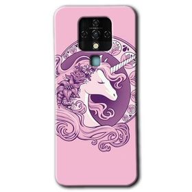 Tecno Camon 16 Unicorn Pembe Baskılı Uyumlu Silikon Kılıf