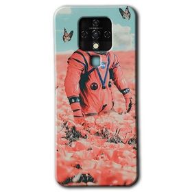 Tecno Camon 16 Uzay Bahçesi Baskılı Uyumlu Silikon Kılıf