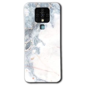 Tecno Camon 16 White Marble Baskılı Uyumlu Silikon Kılıf