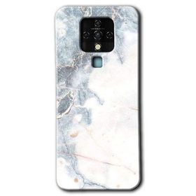 Tecno Camon 16 White Marble Baskılı Uyumlu Silikon Kılıf