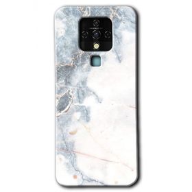 Tecno Camon 16 White Marble Baskılı Uyumlu Silikon Kılıf