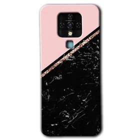 Tecno Camon 16 Yarım Mermer Baskılı Uyumlu Silikon Kılıf