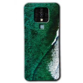 Tecno Camon 16 Yeşil Okyanus Baskılı Uyumlu Silikon Kılıf