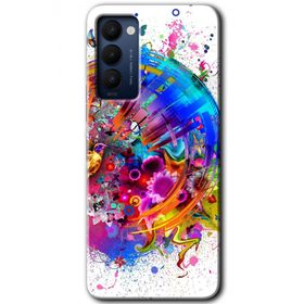 Tecno Camon 18 4K Clock Baskılı Uyumlu Silikon Kılıf