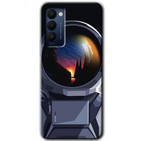 Tecno Camon 18 Astronot Baskılı Uyumlu Silikon Kılıf