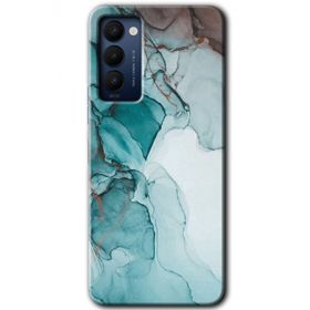 Tecno Camon 18 Buzul Mermer Baskılı Uyumlu Silikon Kılıf