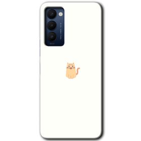 Tecno Camon 18 Cat Minimalism Baskılı Uyumlu Silikon Kılıf