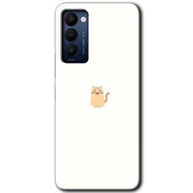 Tecno Camon 18 Cat Minimalism Baskılı Uyumlu Silikon Kılıf
