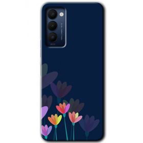 Tecno Camon 18 Çizim Çiçekleri Baskılı Uyumlu Silikon Kılıf