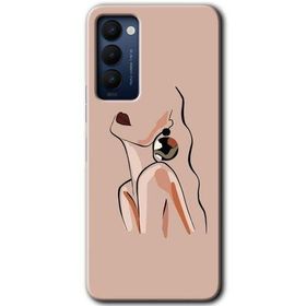Tecno Camon 18 Çizim Silüet Baskılı Uyumlu Silikon Kılıf