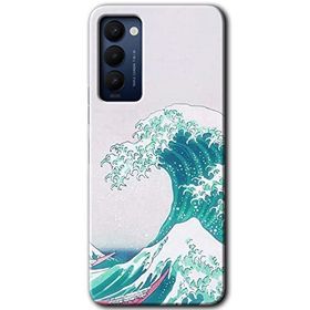 Tecno Camon 18 Dalga Baskılı Uyumlu Silikon Kılıf