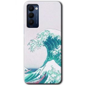 Tecno Camon 18 Dalga Baskılı Uyumlu Silikon Kılıf