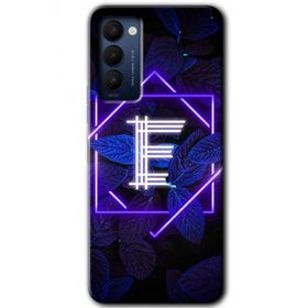 Tecno Camon 18 Dark Neon Yaprak E Harfi Baskılı Uyumlu Silikon Kılıf