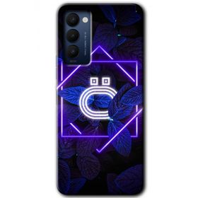 Tecno Camon 18 Dark Neon Yaprak Ö Harfi Baskılı Uyumlu Silikon Kılıf