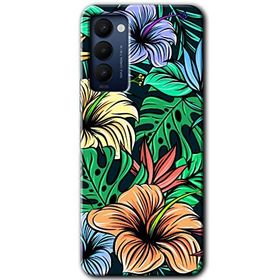 Tecno Camon 18 Hibiscus Flowers Baskılı Uyumlu Silikon Kılıf