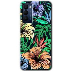 Tecno Camon 18 Hibiscus Flowers Baskılı Uyumlu Silikon Kılıf