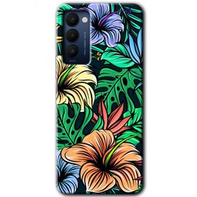 Tecno Camon 18 Hibiscus Flowers Baskılı Uyumlu Silikon Kılıf