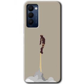 Tecno Camon 18 İronman Airport Baskılı Uyumlu Silikon Kılıf