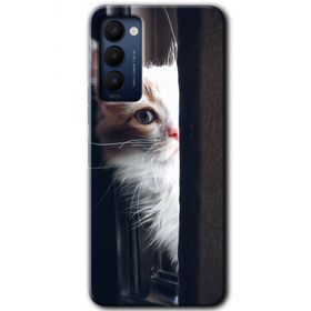 Tecno Camon 18 Kedi Bakışı Baskılı Uyumlu Silikon Kılıf