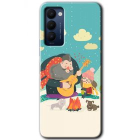 Tecno Camon 18 Kış Pikniği Baskılı Uyumlu Silikon Kılıf