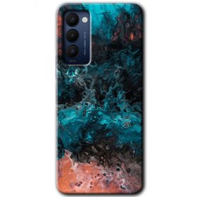 Tecno Camon 18 Liquid Colorfull Baskılı Uyumlu Silikon Kılıf