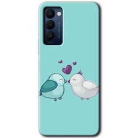 Tecno Camon 18 Mutlu Kuşlar Baskılı Uyumlu Silikon Kılıf