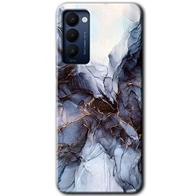 Tecno Camon 18 Otantik Mermer Baskılı Uyumlu Silikon Kılıf