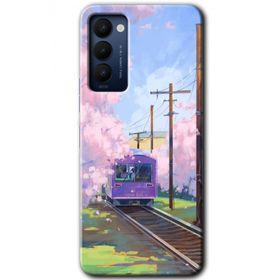 Tecno Camon 18 Rails Paint Baskılı Uyumlu Silikon Kılıf