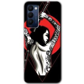 Tecno Camon 18 Samurai Girl Baskılı Uyumlu Silikon Kılıf