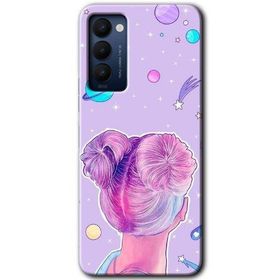 Tecno Camon 18 Uzaylı Kız Baskılı Uyumlu Silikon Kılıf