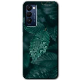 Tecno Camon 18 Yağmurlu Yaprak Baskılı Uyumlu Silikon Kılıf