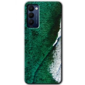 Tecno Camon 18 Yeşil Okyanus Baskılı Uyumlu Silikon Kılıf