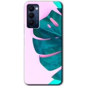 Tecno Camon 18P 3D Yaprak Baskılı Uyumlu Silikon Kılıf