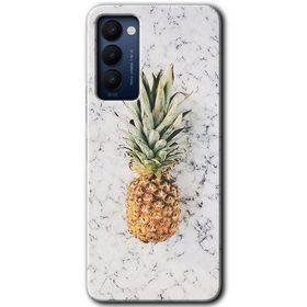 Tecno Camon 18P Ananas Baskılı Uyumlu Silikon Kılıf