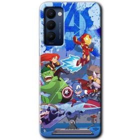 Tecno Camon 18P Avengers Cartoon Baskılı Uyumlu Silikon Kılıf