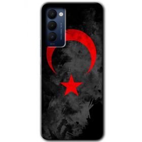 Tecno Camon 18P Black Ayyıldız Baskılı Uyumlu Silikon Kılıf