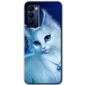 Tecno Camon 18P Cat Glance Baskılı Uyumlu Silikon Kılıf