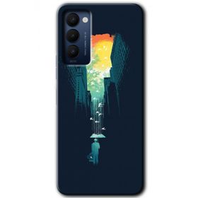 Tecno Camon 18P City Bird Sky Baskılı Uyumlu Silikon Kılıf