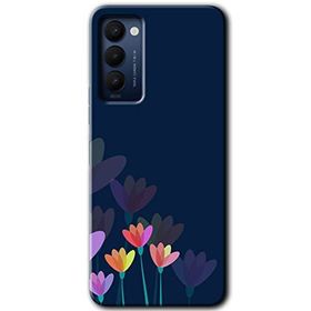 Tecno Camon 18P Çizim Çiçekleri Baskılı Uyumlu Silikon Kılıf