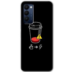 Tecno Camon 18P Coffee Battery Baskılı Uyumlu Silikon Kılıf
